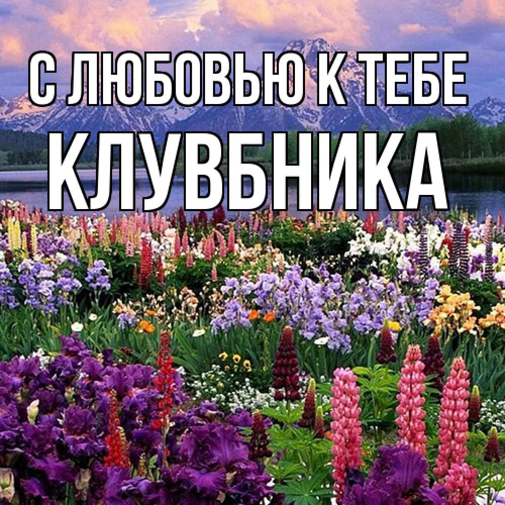 Открытка  с именем. Клувбника, С любовью к тебе  