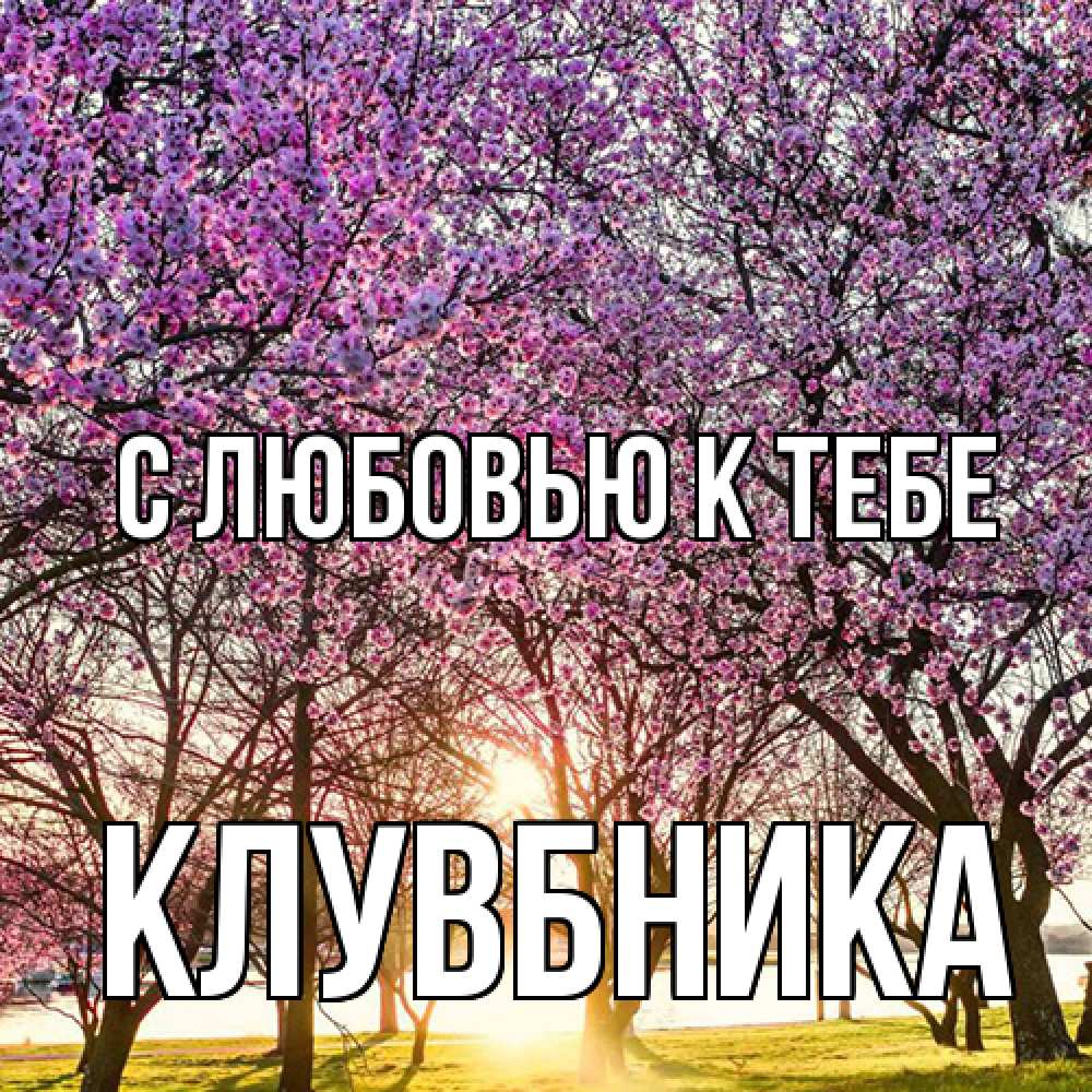 Открытка  с именем. Клувбника, С любовью к тебе  