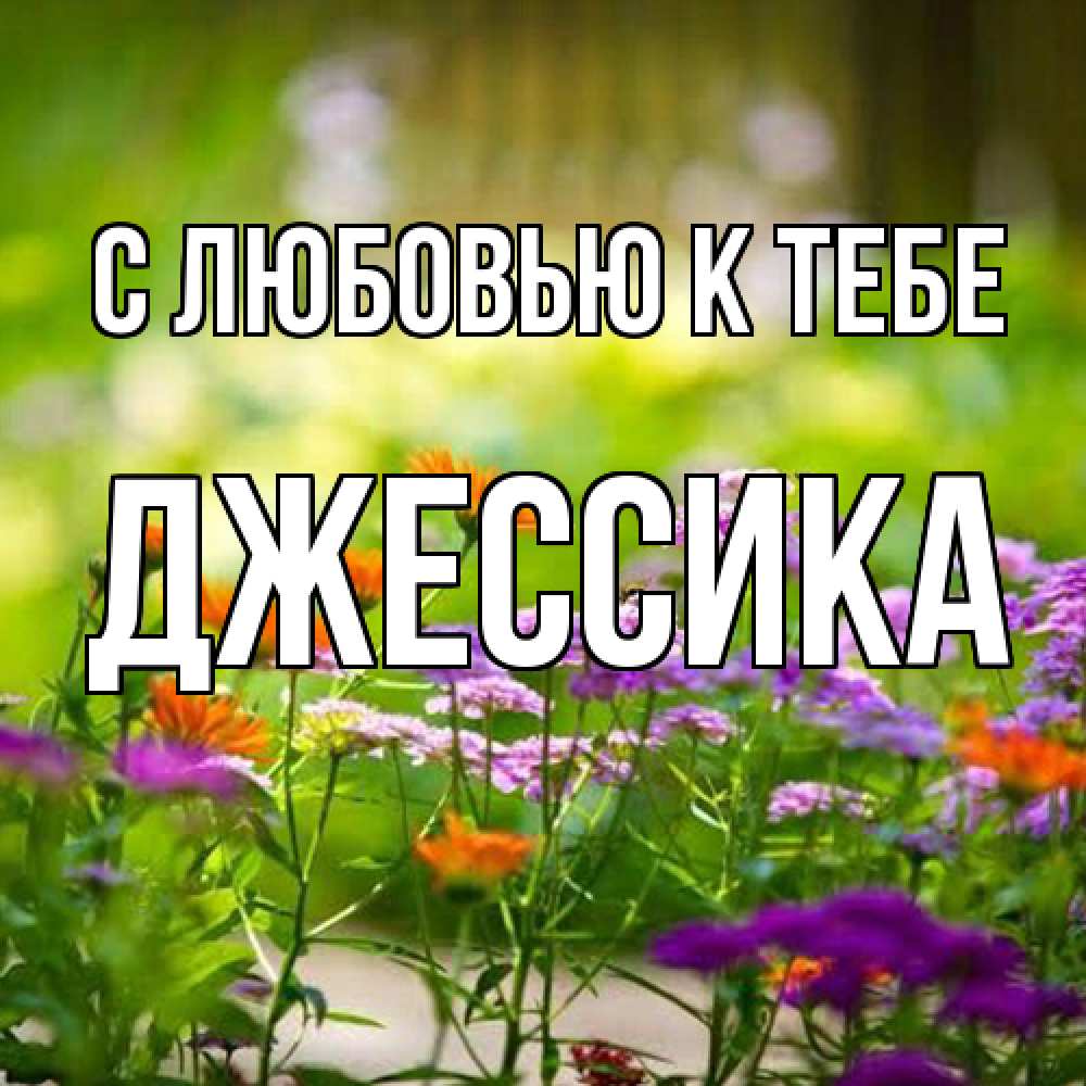 Открытка  с именем. Джессика, С любовью к тебе  