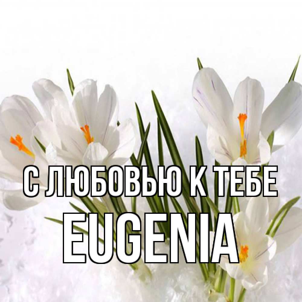 Открытка  с именем. eugenia, С любовью к тебе  