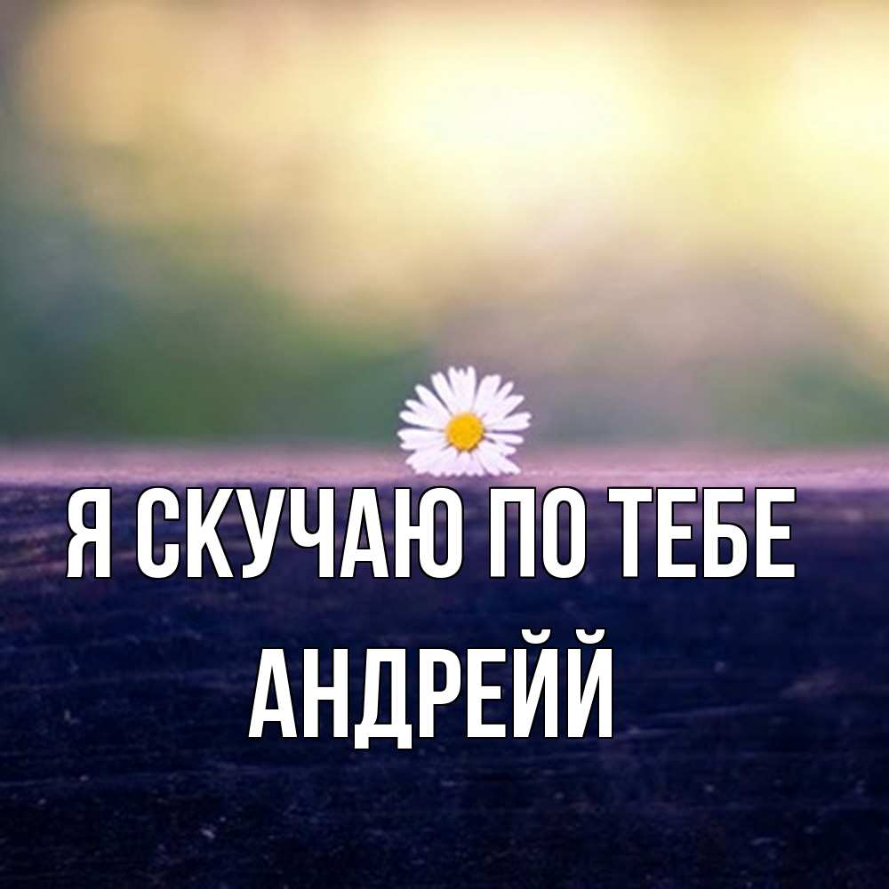 Открытка  с именем. Андрейй, Я скучаю по тебе  