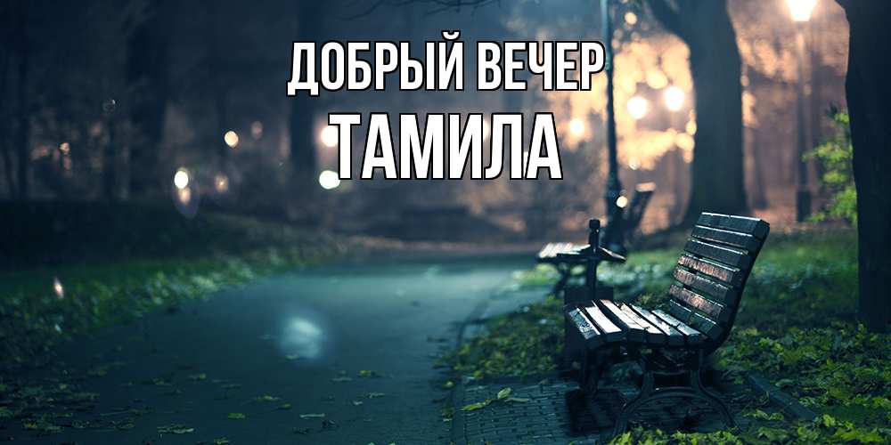 Открытка  с именем. Тамила, Добрый вечер  