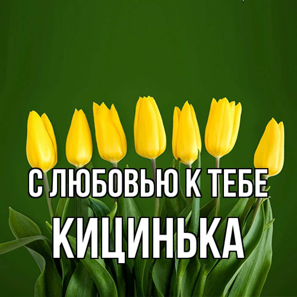 Открытка  с именем. Кицинька, С любовью к тебе  
