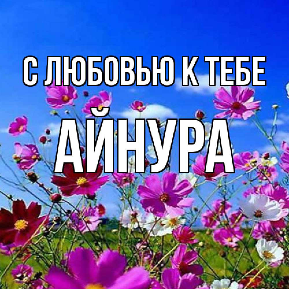 Открытка  с именем. Айнура, С любовью к тебе  