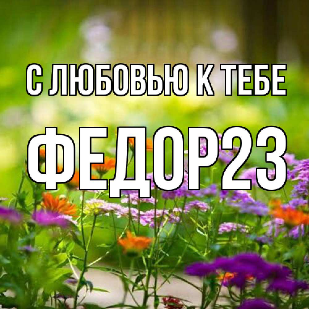 Открытка  с именем. Федор23, С любовью к тебе  