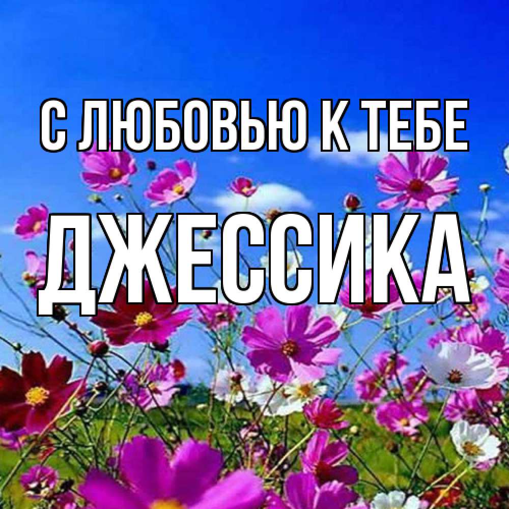 Открытка  с именем. Джессика, С любовью к тебе  