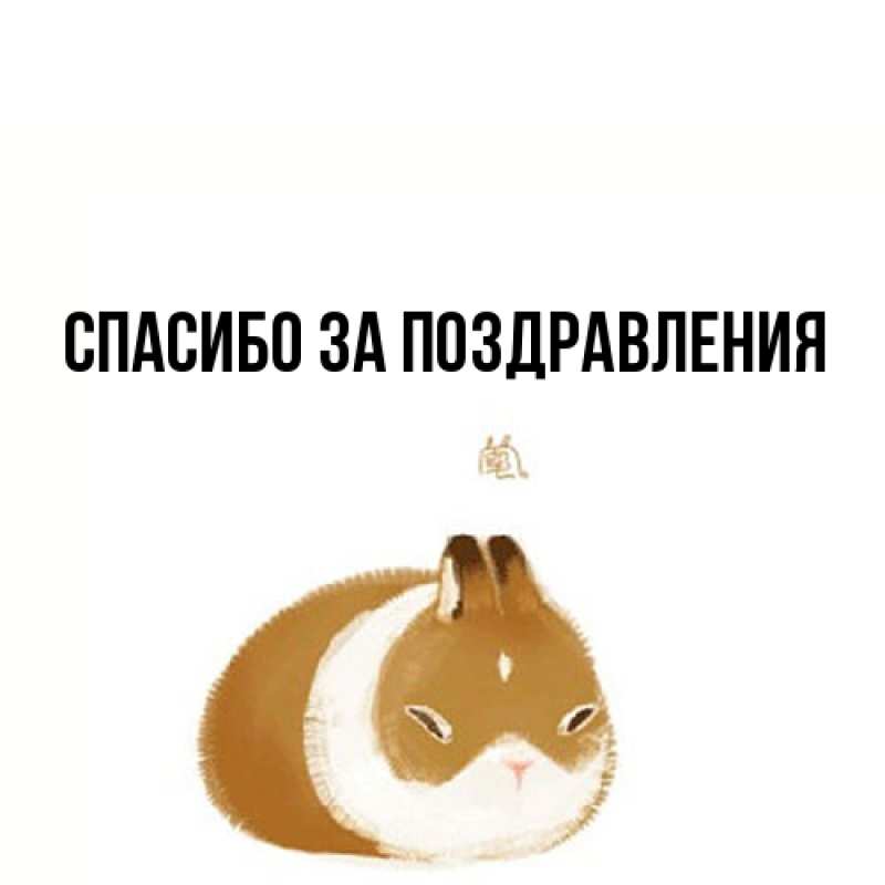 Картинка Спасибо за поздравления, 