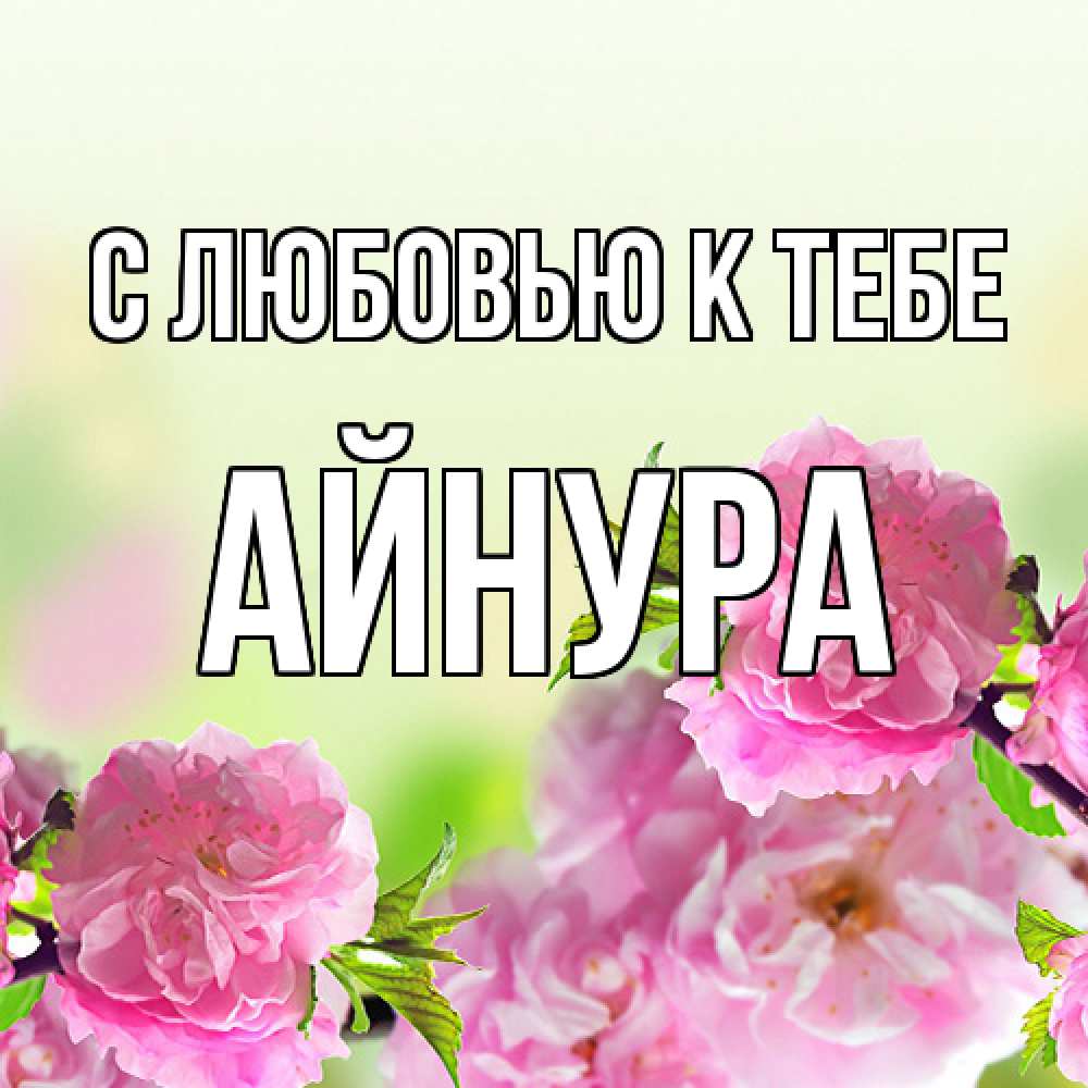 Открытка  с именем. Айнура, С любовью к тебе  