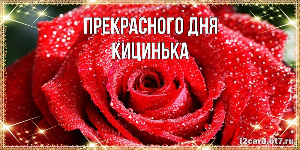 Открытка  с именем. Кицинька, Прекрасного дня  