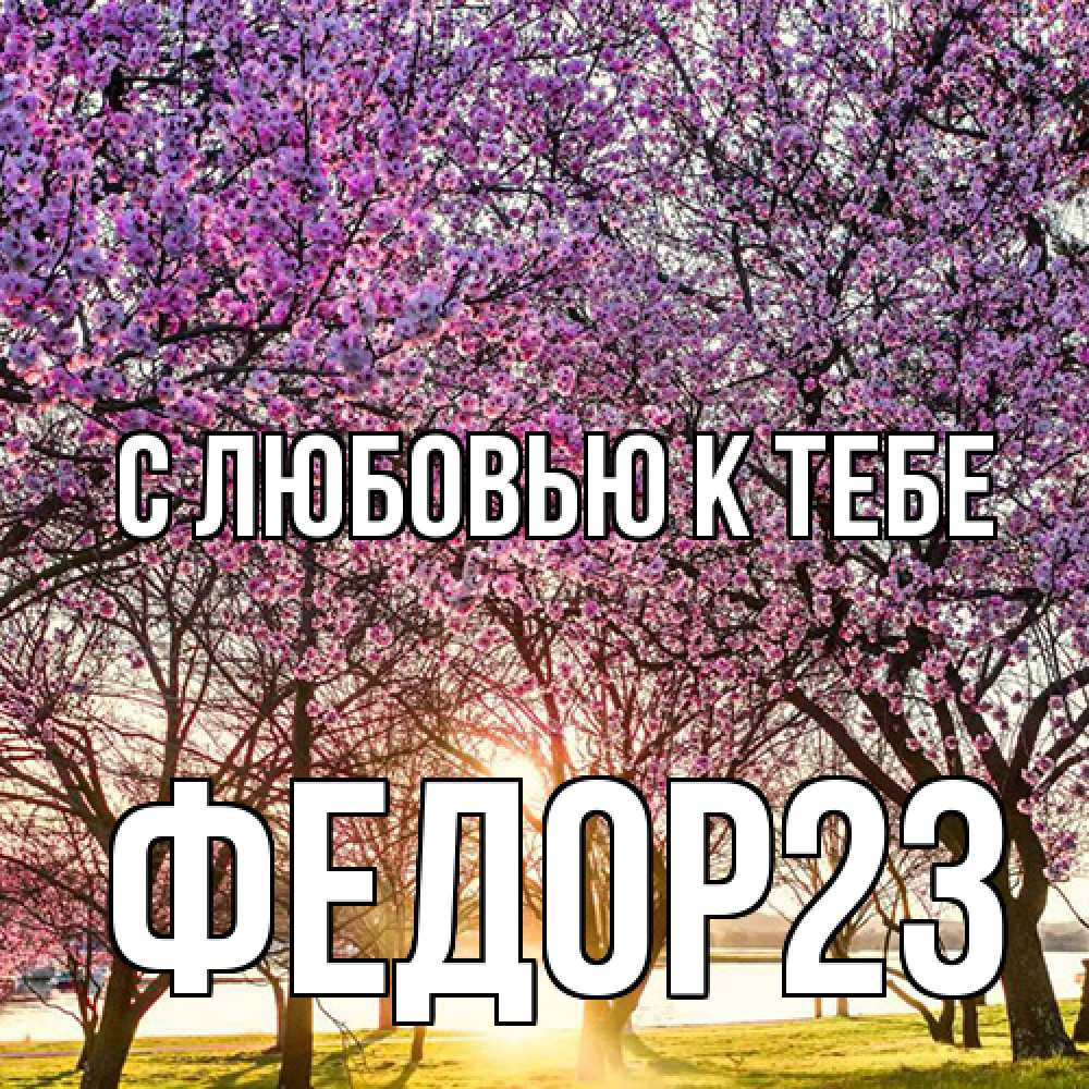 Открытка  с именем. Федор23, С любовью к тебе  