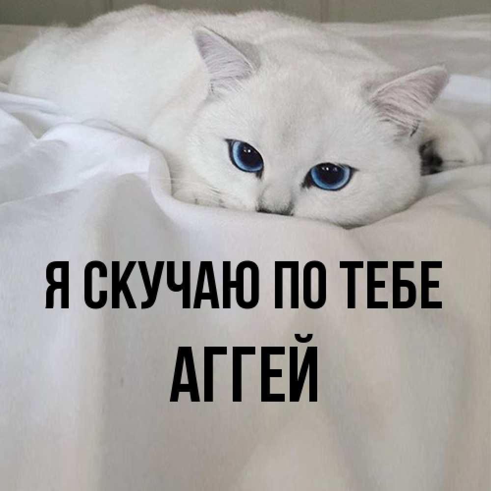 Открытка  с именем. Аггей, Я скучаю по тебе  