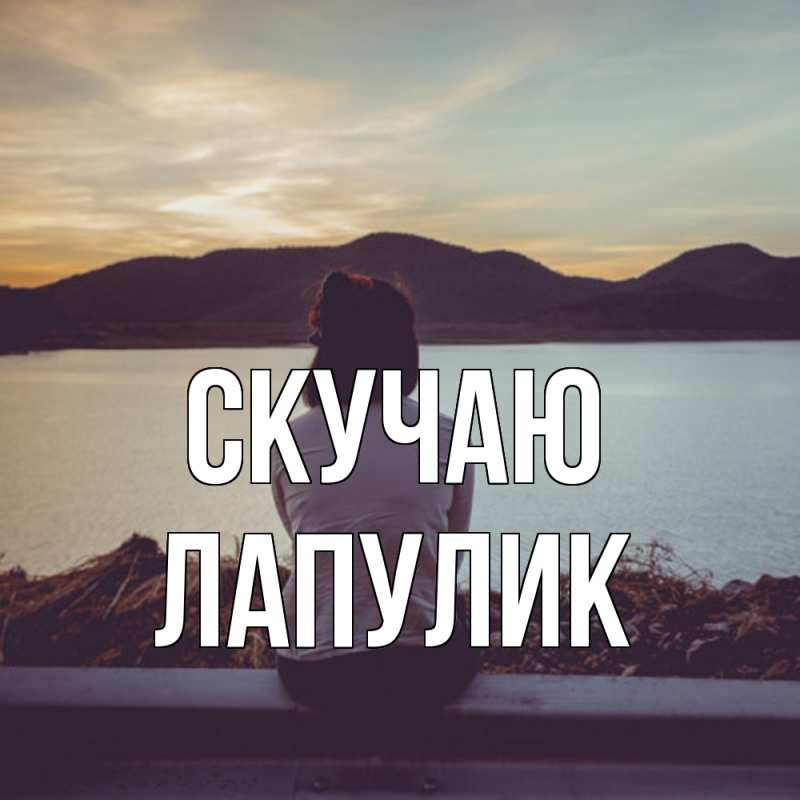 Картинка Скучаю, Лапулик