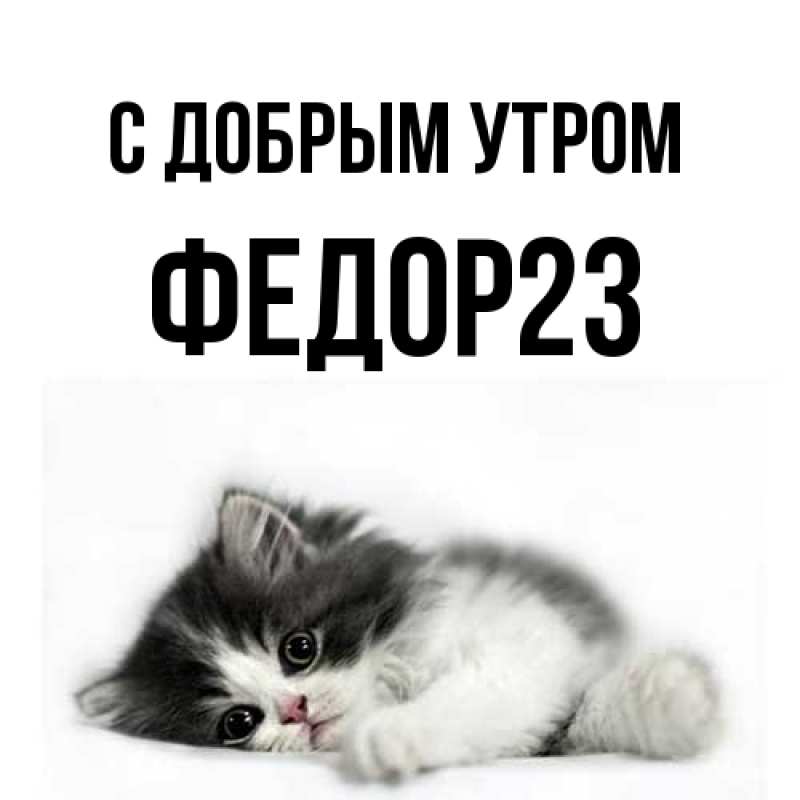 Картинка С добрым утром, Федор23