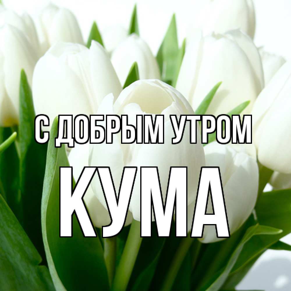 Открытка  с именем. Кума, С добрым утром  