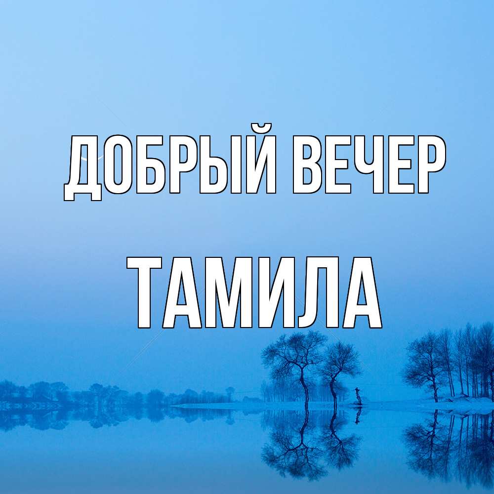 Открытка  с именем. Тамила, Добрый вечер  