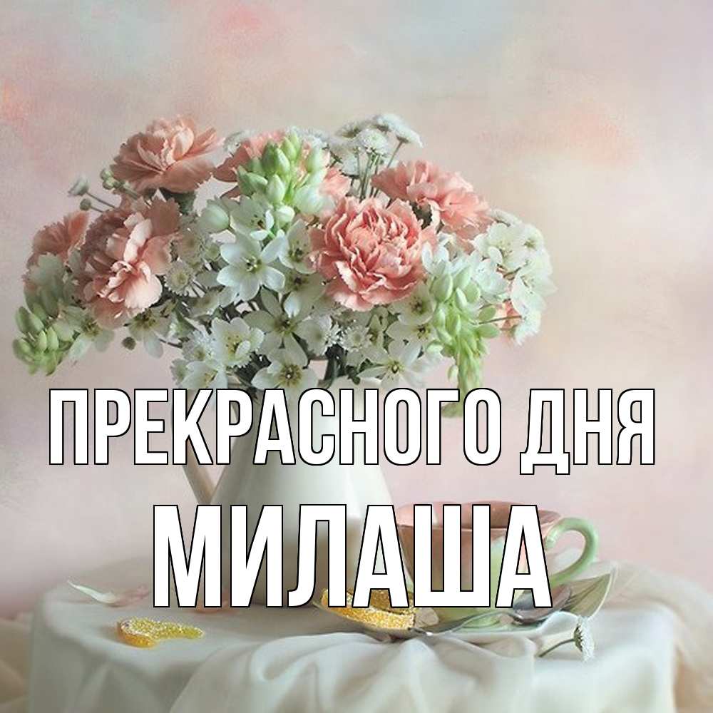 Открытка  с именем. Милаша, Прекрасного дня  