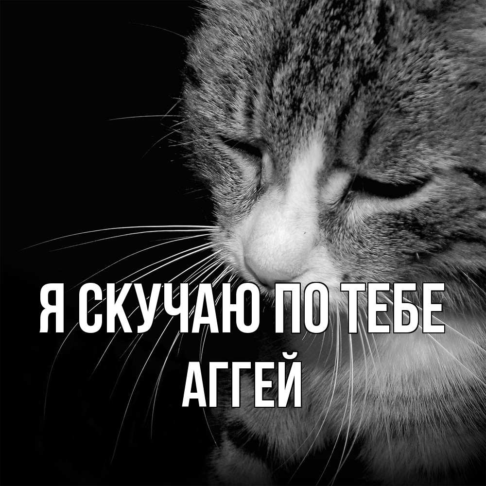 Открытка  с именем. Аггей, Я скучаю по тебе  