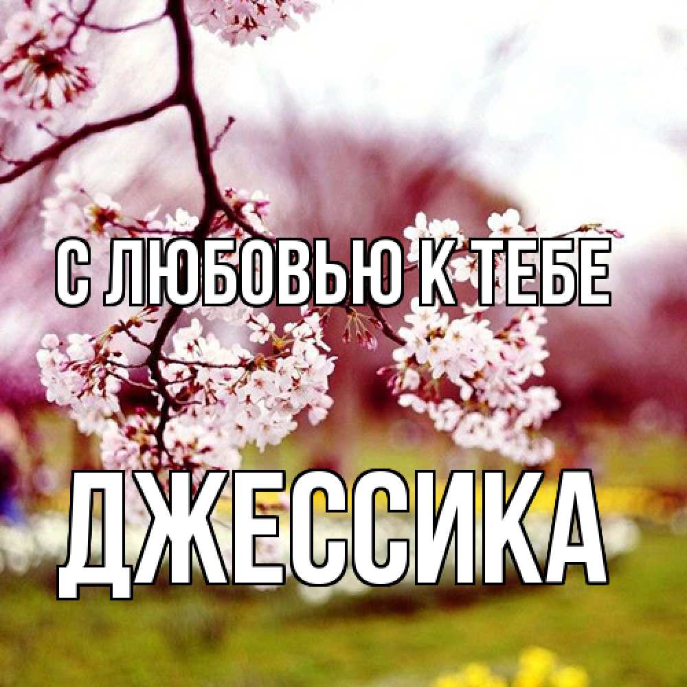 Открытка  с именем. Джессика, С любовью к тебе  