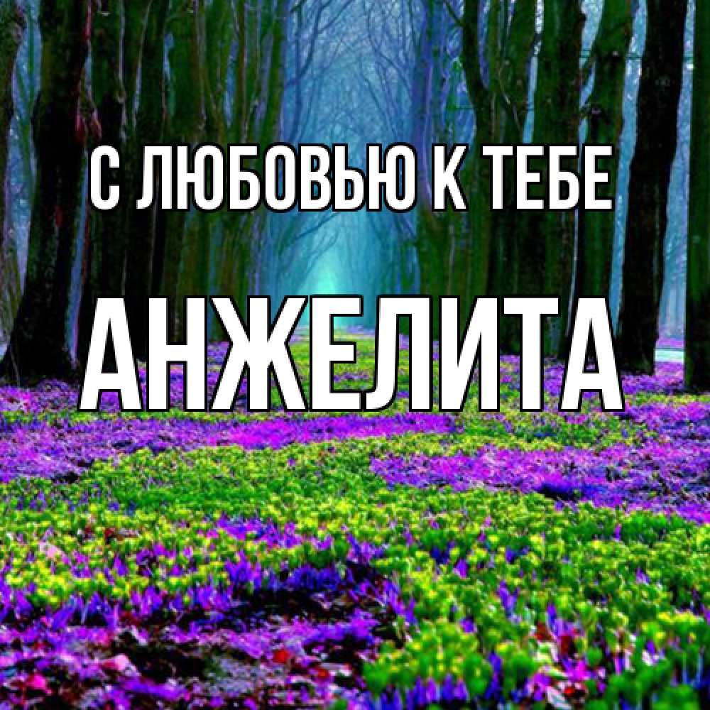 Открытка  с именем. Анжелита, С любовью к тебе  