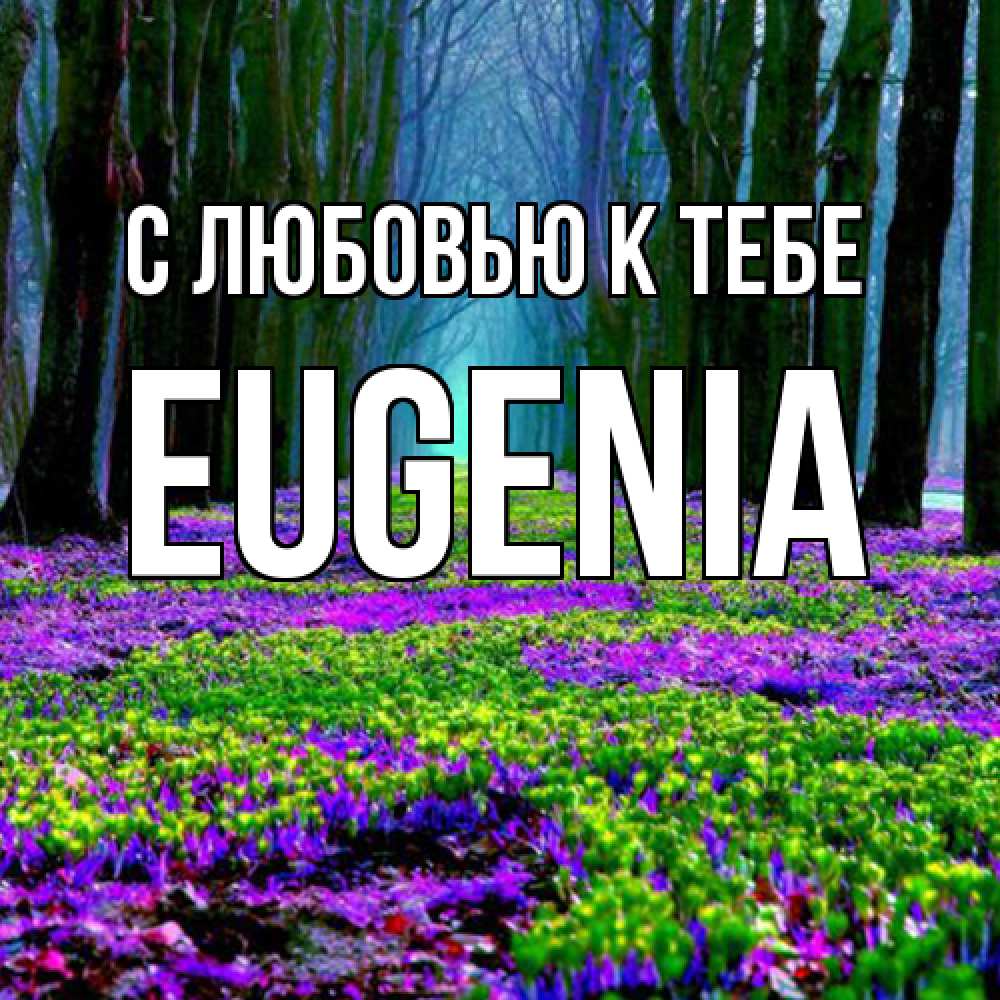 Открытка  с именем. eugenia, С любовью к тебе  