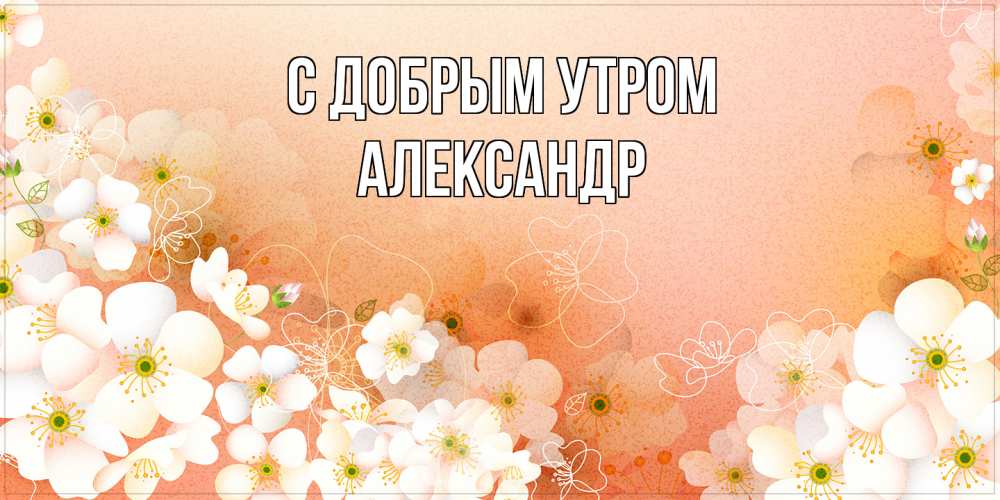 Открытка  с именем. александр, С добрым утром  