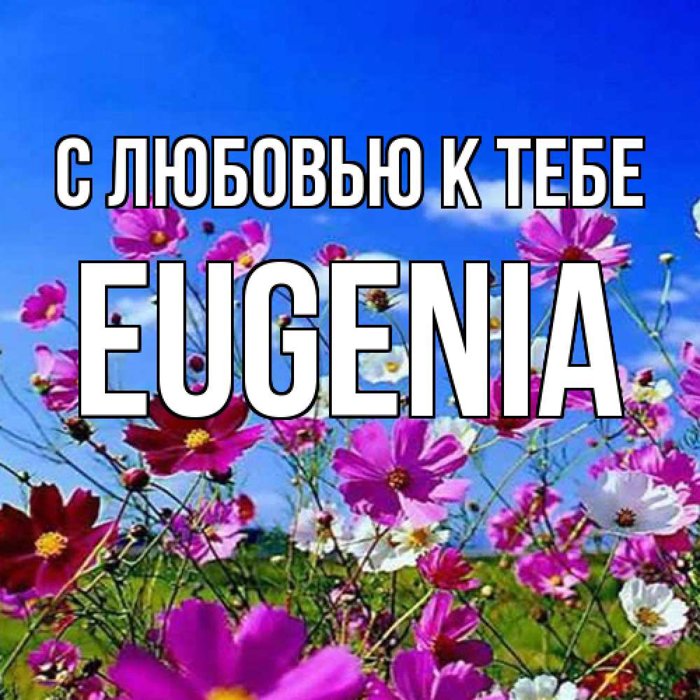 Открытка  с именем. eugenia, С любовью к тебе  