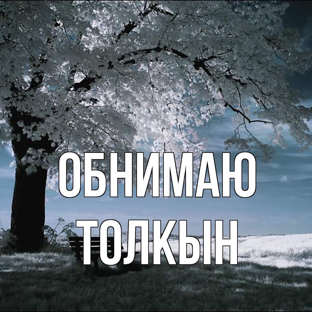 Открытка  с именем. Толкын, Обнимаю  