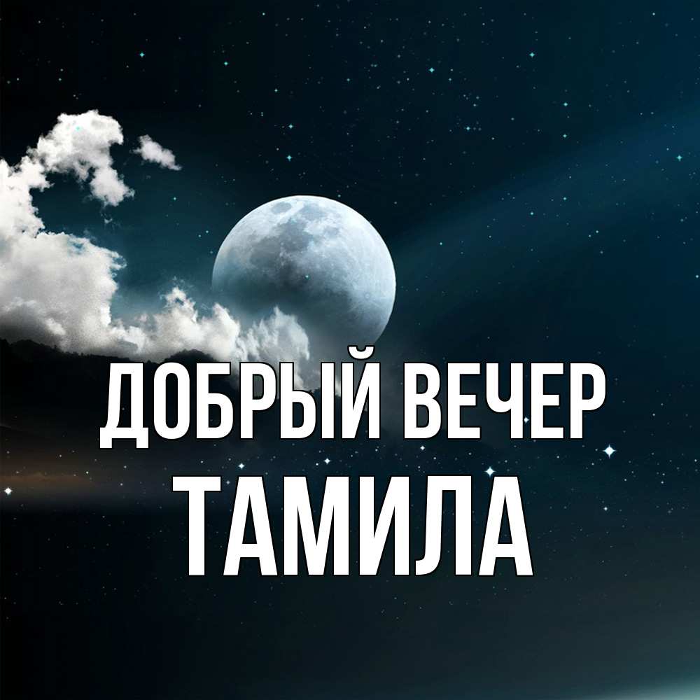 Открытка  с именем. Тамила, Добрый вечер  