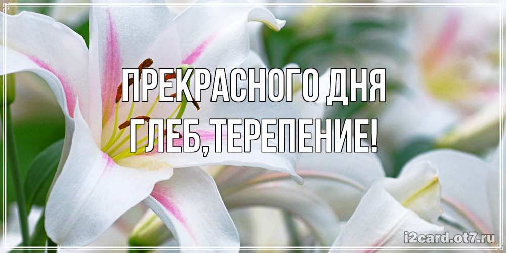 Открытка  с именем. Глеб, Прекрасного дня  