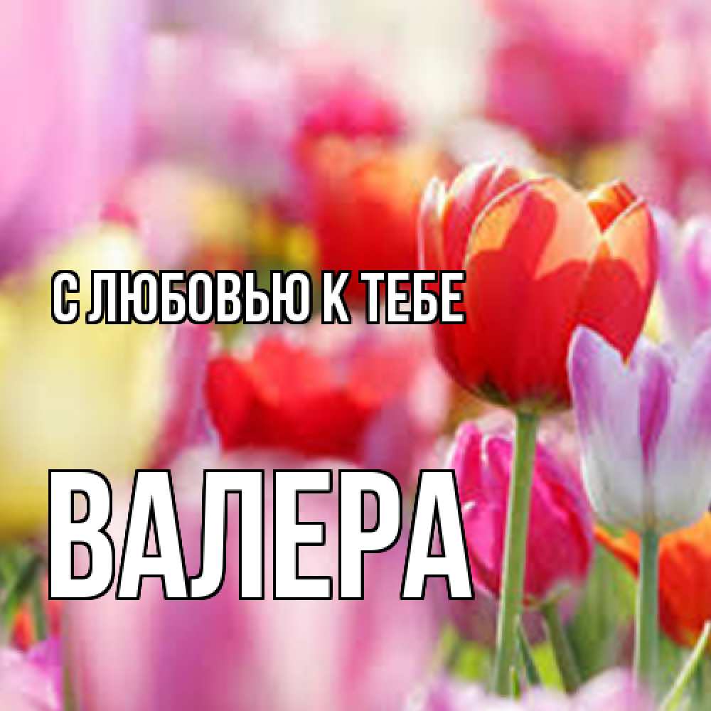 Открытка  с именем. Валера, С любовью к тебе  