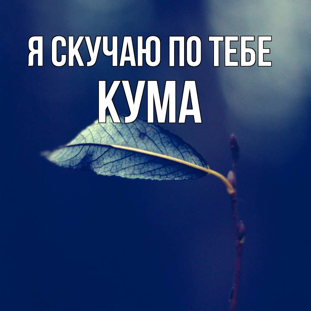 Открытка  с именем. Кума, Я скучаю по тебе  
