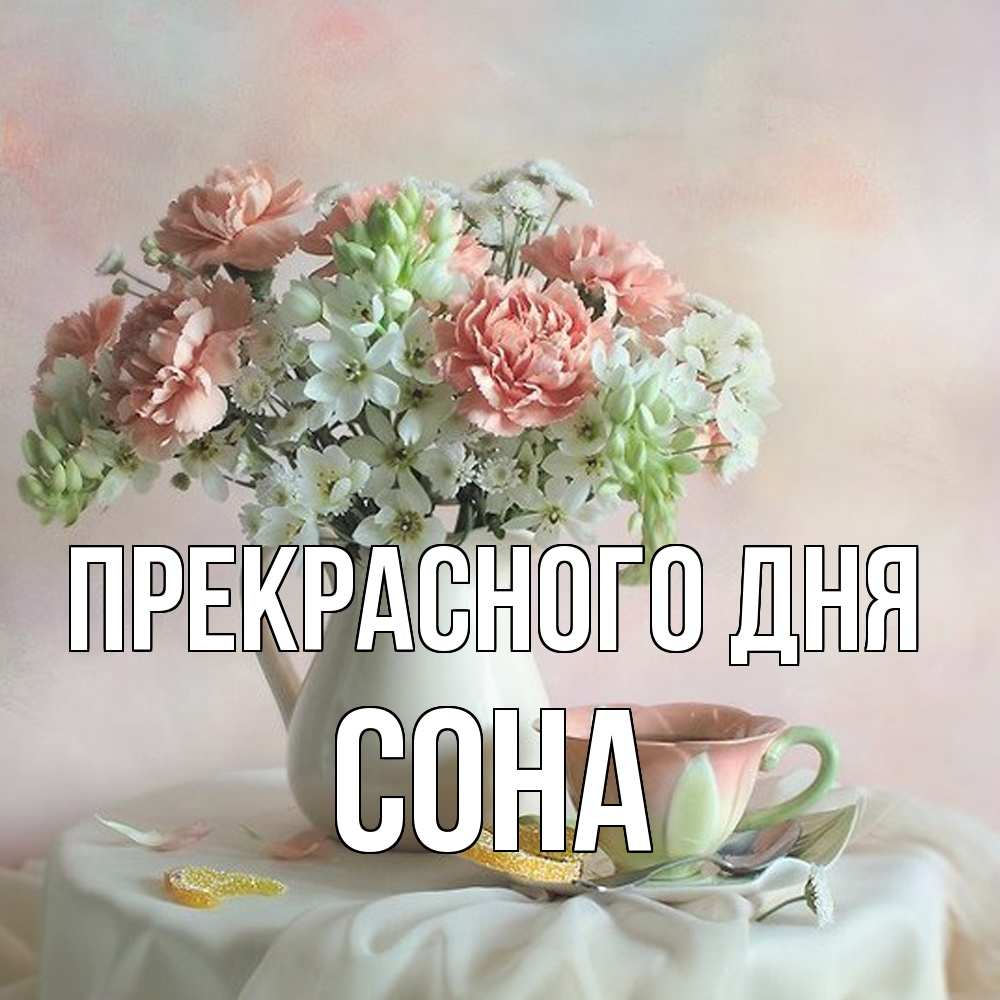 Открытка  с именем. Сона, Прекрасного дня  