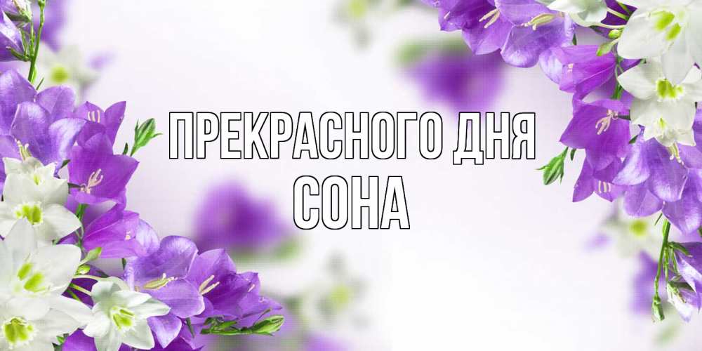 Открытка  с именем. Сона, Прекрасного дня  