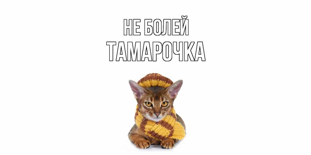 Открытка  с именем. Тамарочка, Не болей  