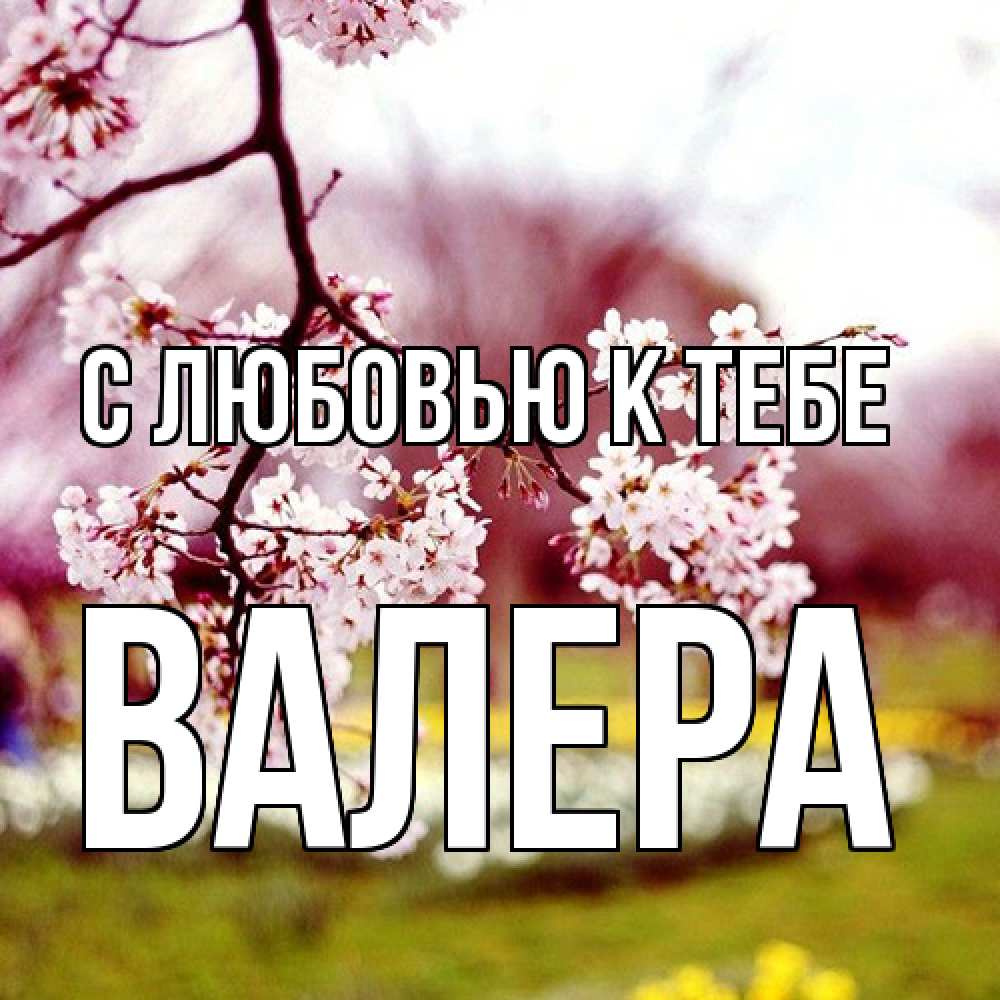 Открытка  с именем. Валера, С любовью к тебе  