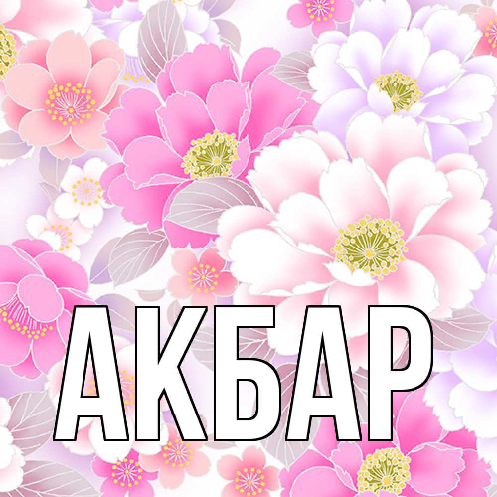 Открытка  с именем. Акбар, Главная  