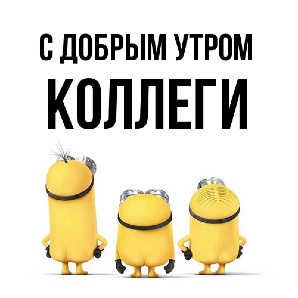 Открытка  с именем. коллеги, С добрым утром  
