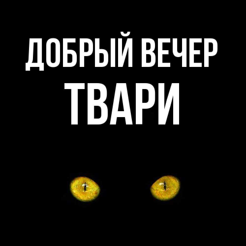 Открытка  с именем. твари, Добрый вечер  