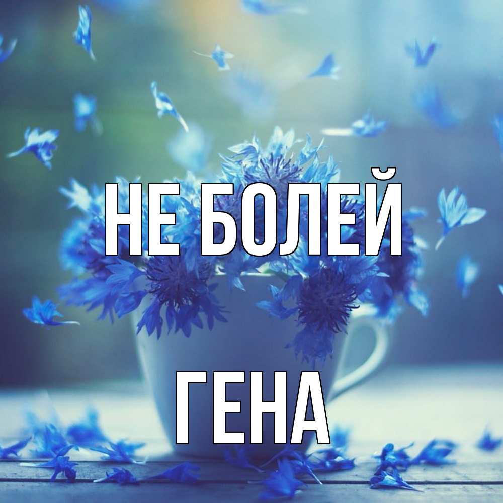 Открытка  с именем. Гена, Не болей  