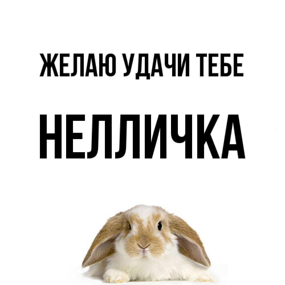 Открытка  с именем. Нелличка, Желаю удачи тебе  