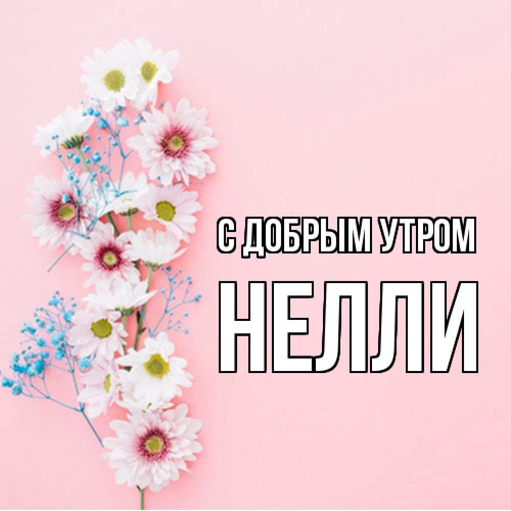 Открытка  с именем. Нелли, С добрым утром  