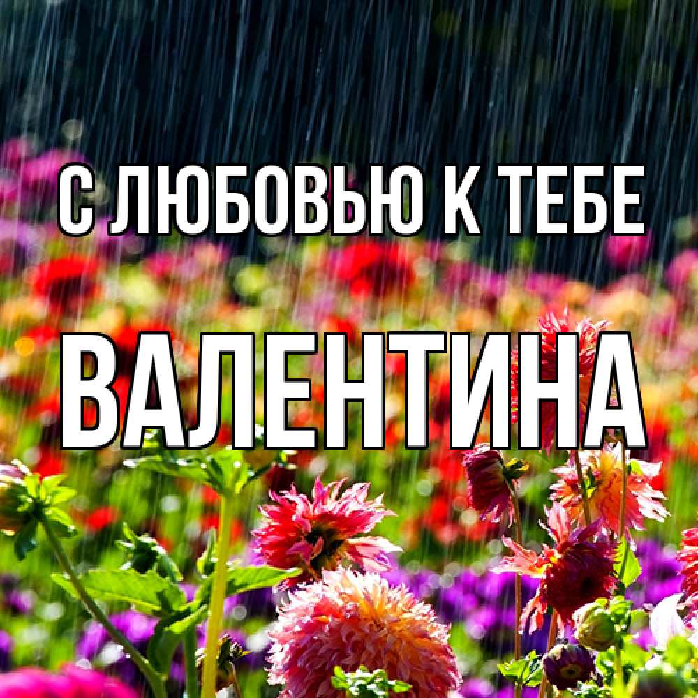 Открытка  с именем. валентина, С любовью к тебе  