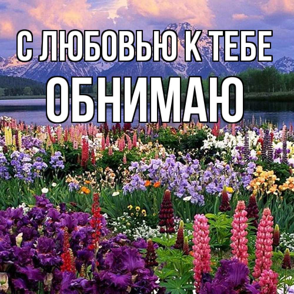 Открытка  с именем. Обнимаю, С любовью к тебе  