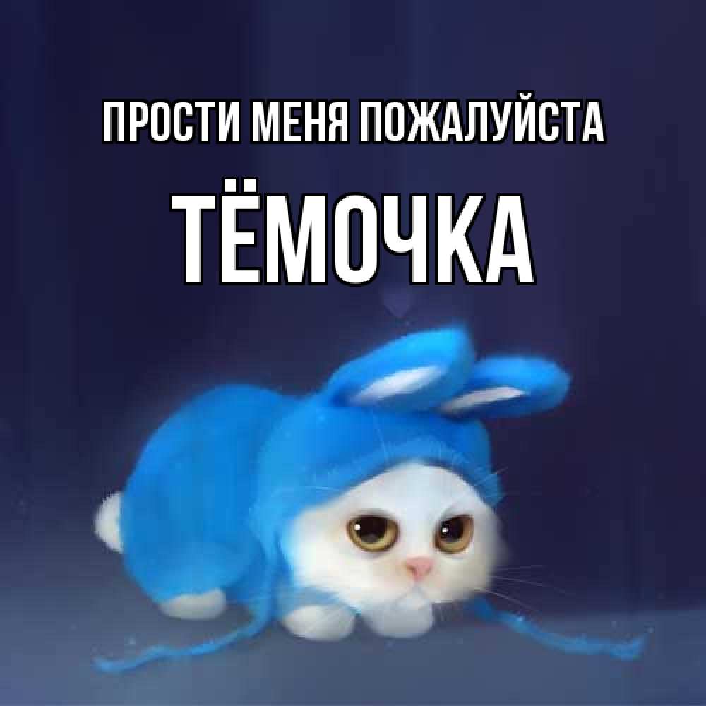 Открытка  с именем. Тёмочка, Прости меня пожалуйста  