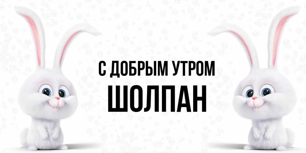Открытка  с именем. Шолпан, С добрым утром  