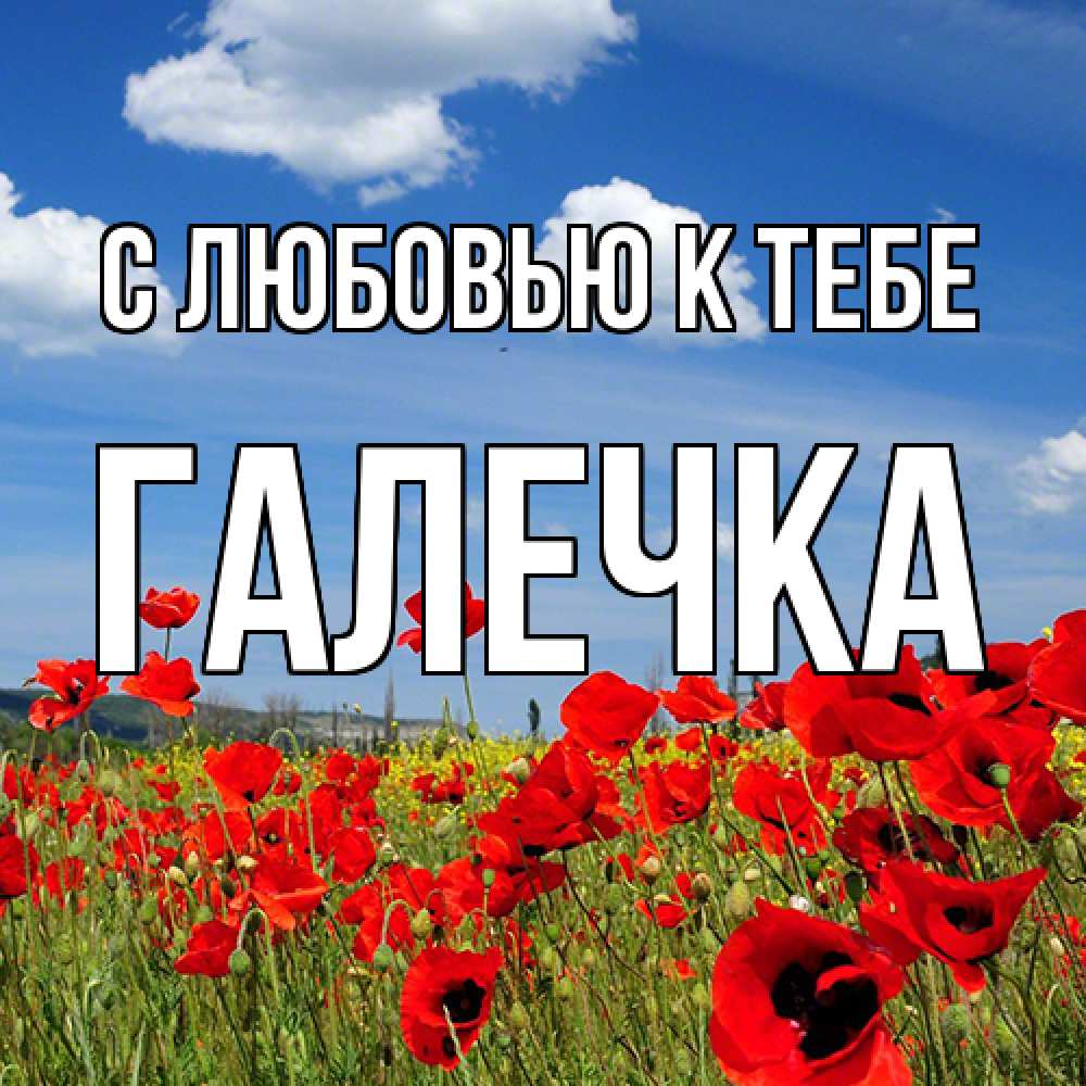 Открытка  с именем. Галечка, С любовью к тебе  