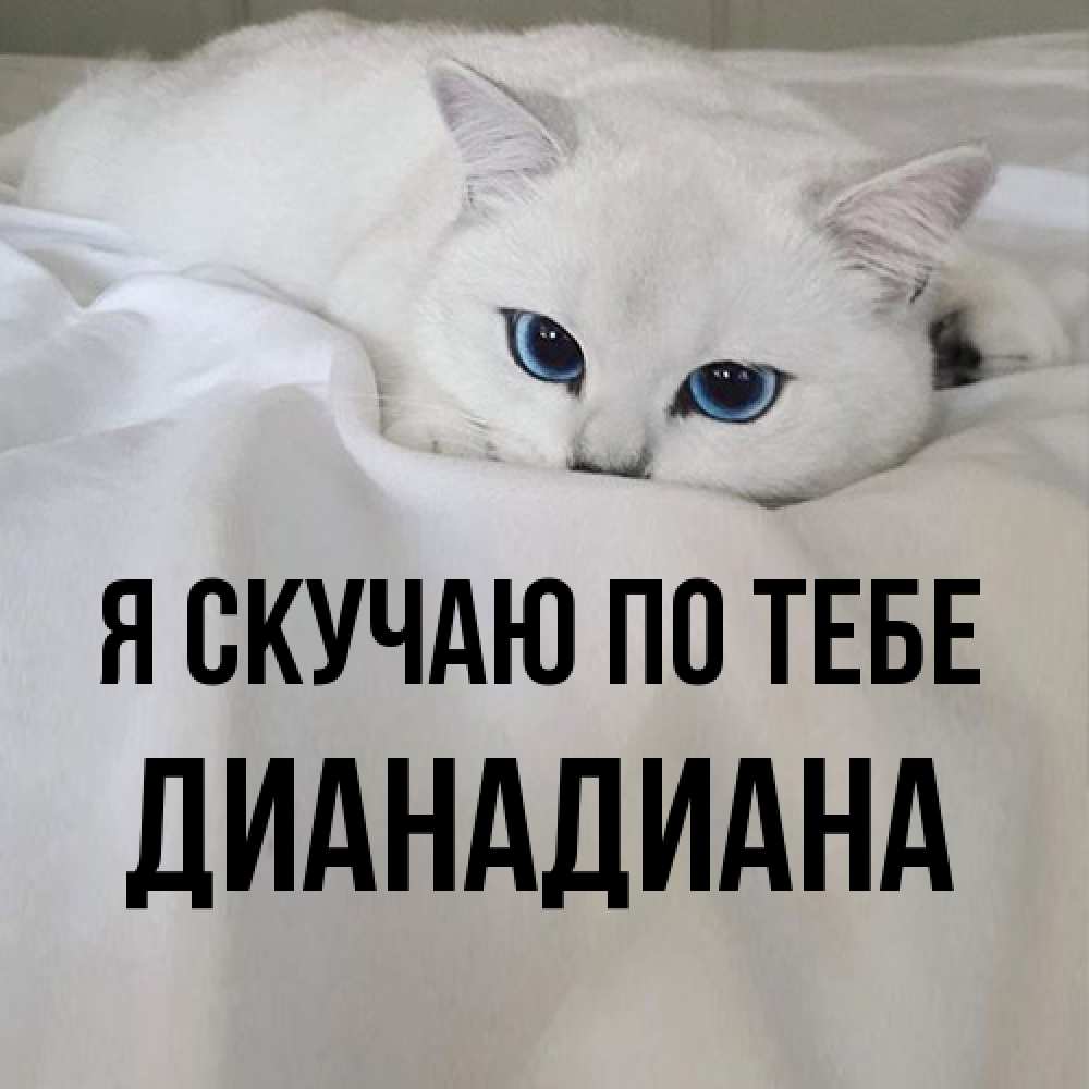 Открытка  с именем. ДианаДиана, Я скучаю по тебе  