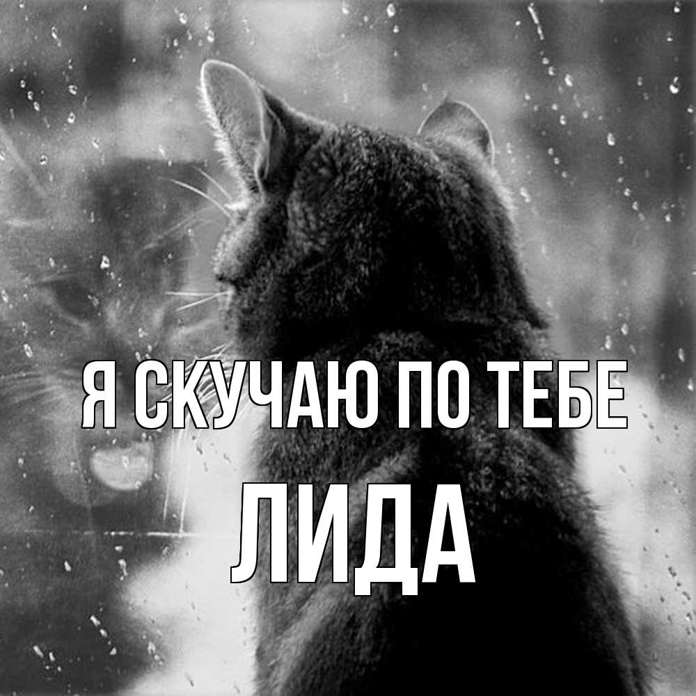 Открытка  с именем. Лида, Я скучаю по тебе  