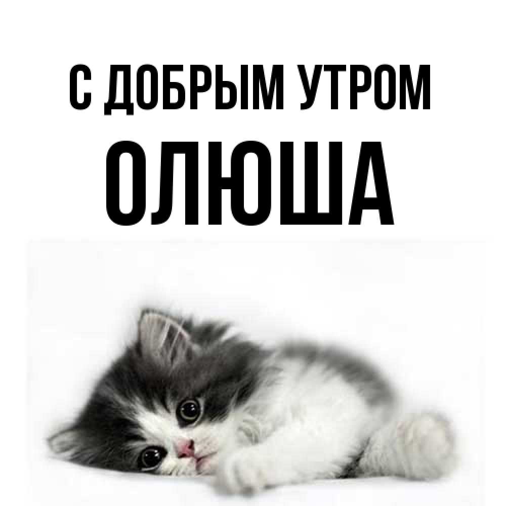 Открытка  с именем. Олюша, С добрым утром  
