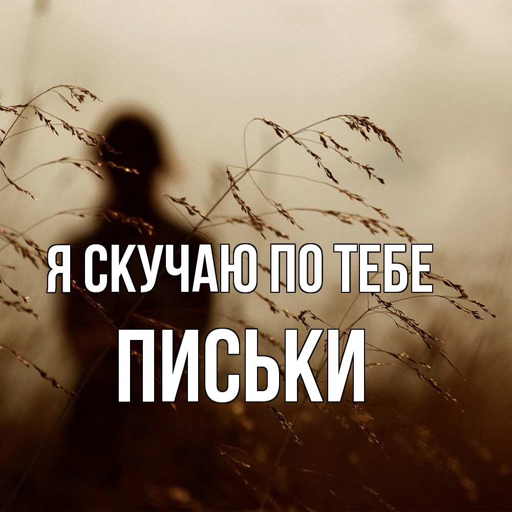 Открытка  с именем. Письки, Я скучаю по тебе  